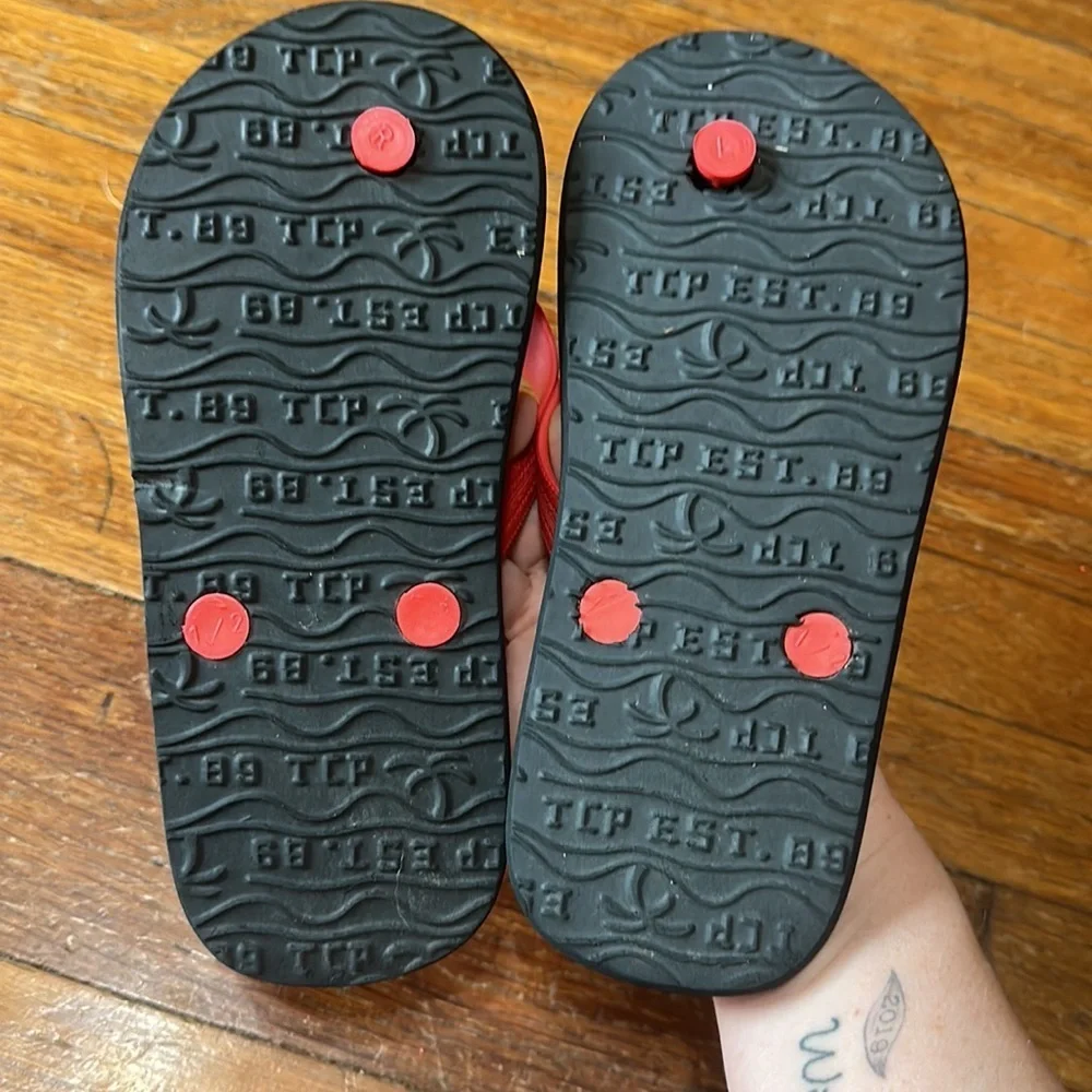 Young Boy’s “Master Gamer” Flip Flops, Ninja, Sz 1-2